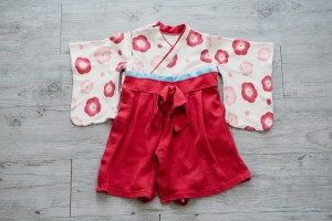 着物風ロンパース　80